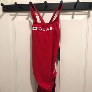 Women’s Lifeguard Red Cross swim suit piece